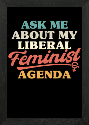 Ask Me About My Liberal Gerahmtes Wandbild Poster Leinwanddruck Bild