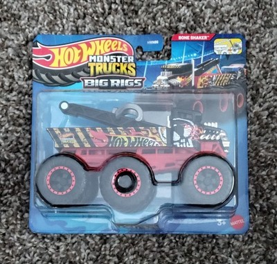 HOT WHEELS MONSTER TRUCKS BIG RIGS BONE SHAKER 6 WHEEL HAULING TRUCK MATTEL NEW 