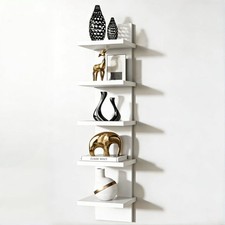 5 Tier Wall Shelf Unit Vertical Shelf Floating Storage Wall Shelf Decorative UK