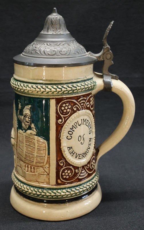 Compliments of A. H. Verhoven, State Street Buffet, 3/10 L Stein, New York City