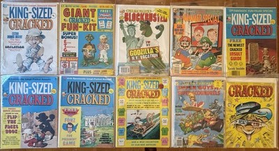 10 Cracked Magazines King-Sized & Specials Godzilla Mario E.T. 1970s-90s C27#01