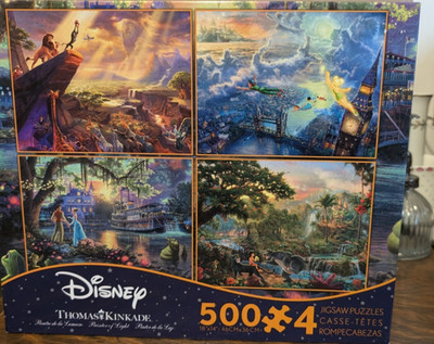 Disney Thomas Kincade 4-500 pc puzzles - 2016-COMPLETE-3663-1