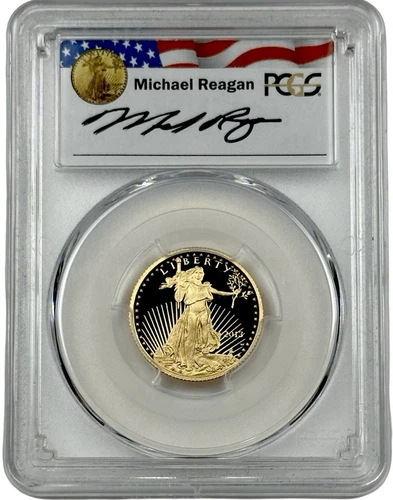 2013 W Gold $10 Reagan Legacy Signed 1/4 oz Proof American Eagle PCGS PR 70 DCAM