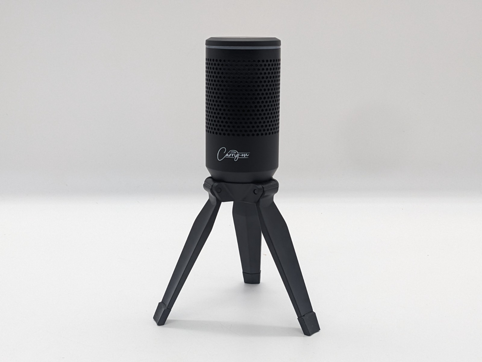 Carry-on Threefold USB condenser microphone built-in tripod stand mic black
