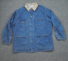 Vintage Polo Ralph Lauren Mens XL Blue Denim Jean Barn Chore Coat USA Made