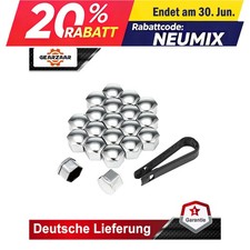 20x 17mm Radschrauben Radmuttern Bolzen Kappen Abdeckung Abdeckungen + Abzieher