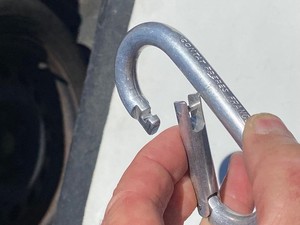 VERY RARE CONTAT FRERES ( FRANCE)  OFFSET OPENING CARABINER  GOOD CONDITION