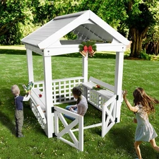 Cedar Wood Children’s Playhouse - Inspires Roleplay, Social Skills, and