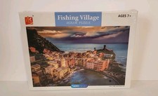 Fishing Village 500 Pc Jigsaw Puzzle Scenic Coastal Town Ages 7+ NIB 0197