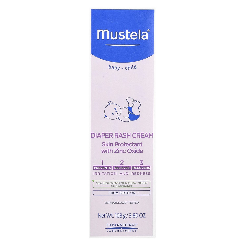 Baby-Child, Diaper Rash Cream, Fragrance Free, 3.8 oz (108 g)