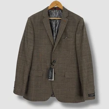 FLINTOFF by Jacamo Mens Brown Tweed 50% Wool Blazer Jacket SIZE 44R BRAND NEW
