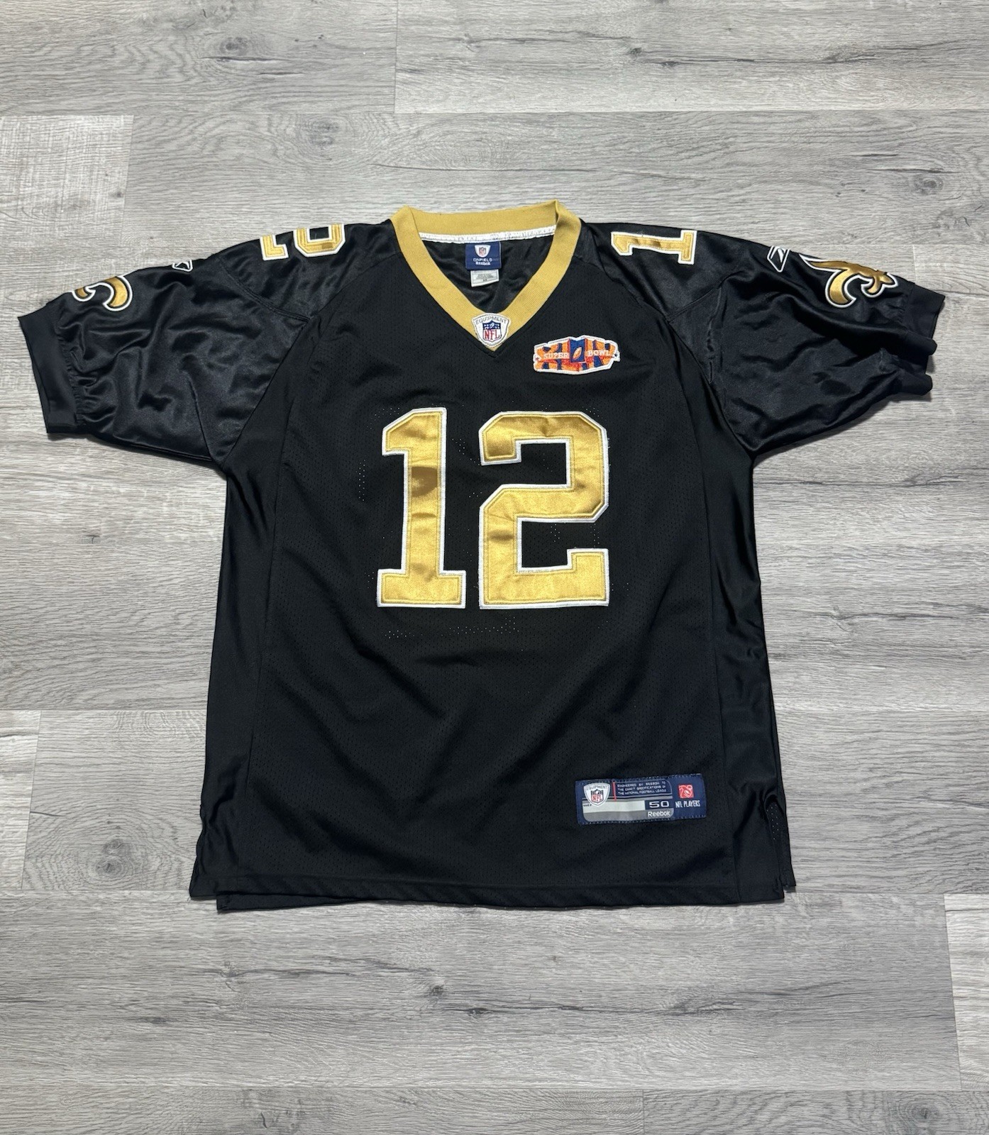 VTG Reebok Saints Marques Colston #12 Super Bowl XLIV Jersey Men’s 50
