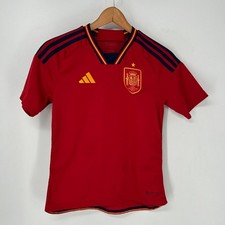 Adidas Spain Soccer Jersey Boys 13-14Y 2022-23 Home Kit Youth
