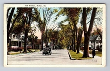 Moline IL-Illinois, Sixth Avenue, Souvenir, Vintage Postcard