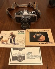 Canon AE-1 Program 35mm Film Camera w/ FD 50mm f/1.8 Lens Strap Tested
