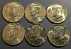 (6) Kennedy Half Dollars