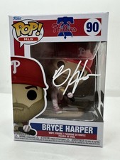 Bryce Harper Autographed MLB Funko Pop #90 Philadelphia Phillies ! Fanatics