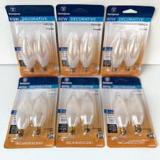 Westinghouse 60W Frosted Candelabra Bulbs / Blunt Tip / Set of 12 Bulbs - New