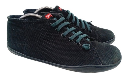 Camper Peu Cami Casual Sneakers Mens Size EU 43 US 10 Side Zip Black Canvas Shoe