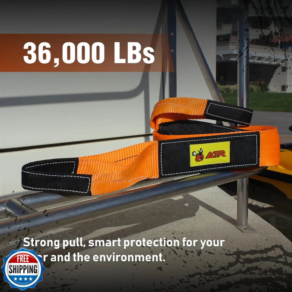 ATR Tree Saver Strap 3.5" x 8ft – 36,000 lbs Break Strength, Heavy Duty Tow S - Image 2 of 4