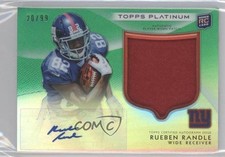 2012 Topps Platinum Rookie Green Refractor 20/99 Rueben Randle Patch Auto 0o9