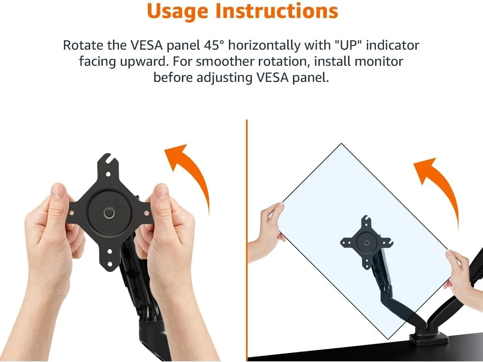 Adjustable Gas Spring Desk Mount - Dual Monitors - Image 4 of 4