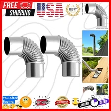 2.36" Elbow Stove Pipe Stainless Steel Chimney Flue for Outdoor Camping Wood ...