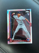 2025 Topps Chrome Kristian Campbell Lightboard Variation Case Hit Red Sox RC