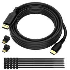 4K DisplayPort to HDMI Cable 35 FT, DP to HDMI Male Video UHD Cable, Uni-Dire...