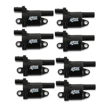 ACCEL 140080-8 Ignition Coils, Black, Round, black, 8-Pack