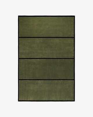 Nordic Knots Norr Mälarstrand 01 Green Wool Rug   Modern Scandi Hand Tufted Rug