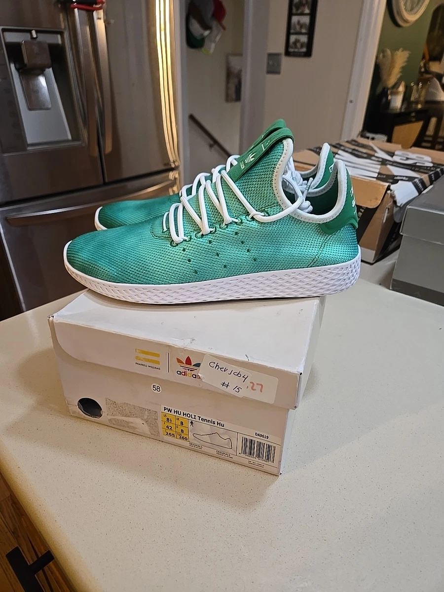 adidas gazelle silver green womens Adidas Pharrell Williams Tennis HU Men's Shoes Teal/Frozen Yellow/Grey main image 0