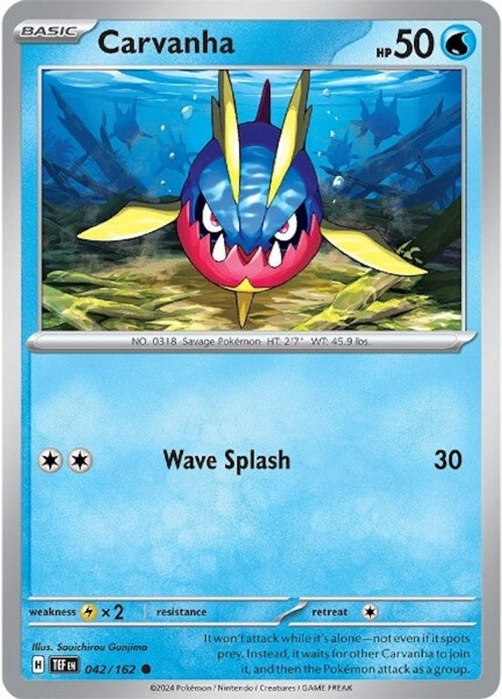 Reverse Holofoil - Carvanha - 042/162 - SV05: Temporal Forces - NM