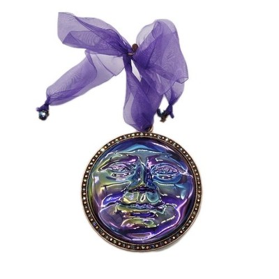 Kirks Folly Seaview moon Goddess Window Tree Ornament Purple Rose Gold tone