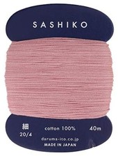 Yokota Daruma Sashiko Thread Thin Card Roll Col.211 Red Plum 40m 01-2400