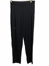 H by Halston Pull-On Knit Ankle Pants with Pockets Solid Black XX-Small Size 