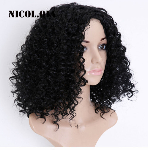 Medium afro hot sale curly wig