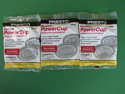 12-8pk- Microwav Powerpop Replacement Powercup Popcorn Concentrator Presto 09964