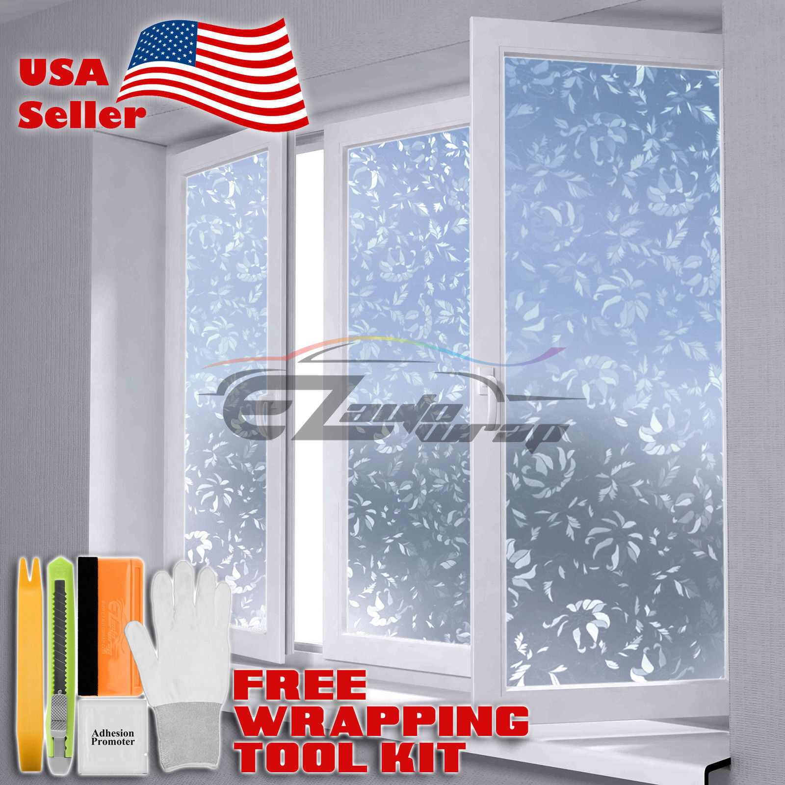 【Frosted Film】 Glass Home Bathroom Window Security Privacy Sticker #4001