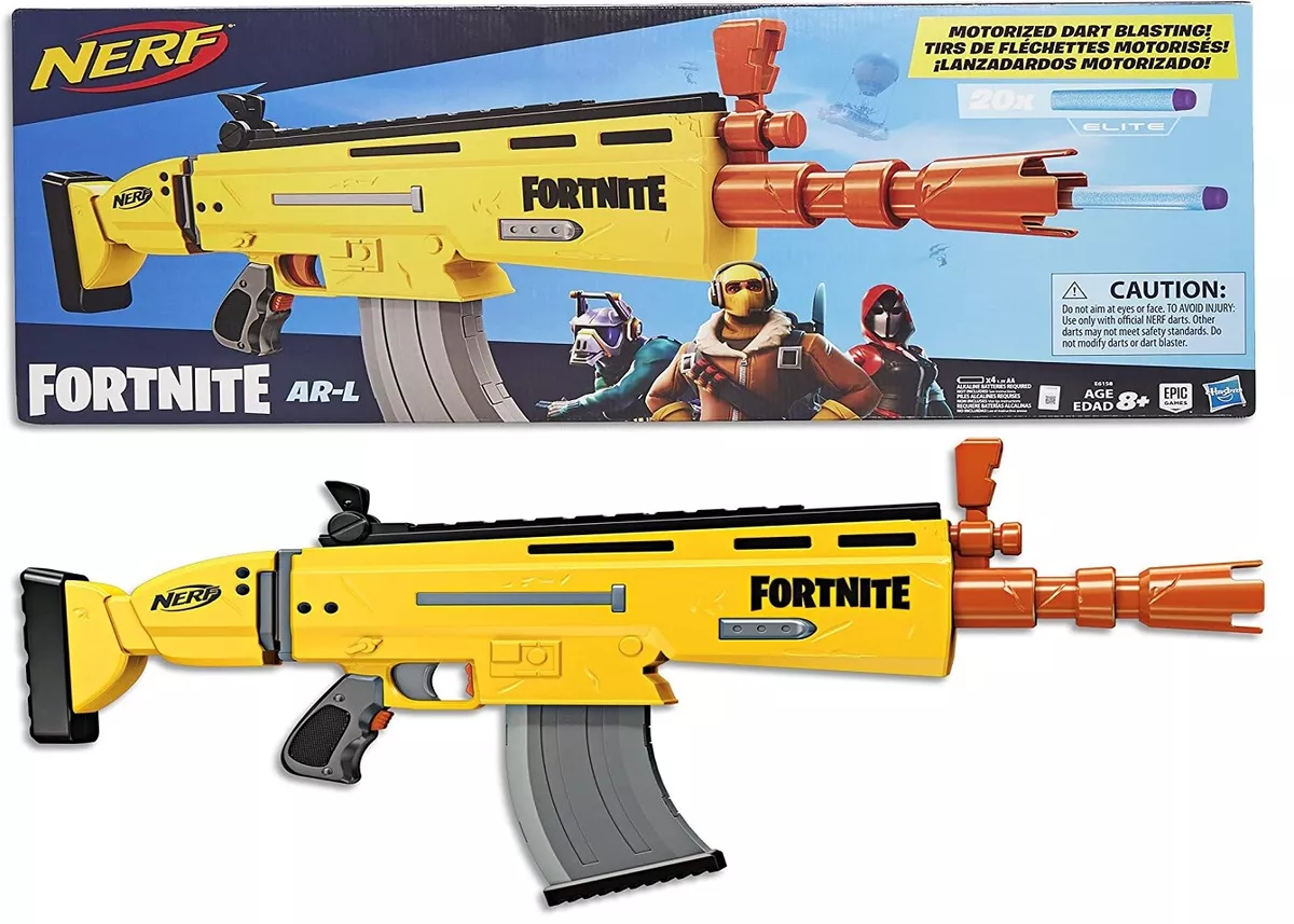 Nerf Fortnite AR-L Scar Elite Blaster Motorized Blaster Ages 8+ Toy Gun  Fire Fun