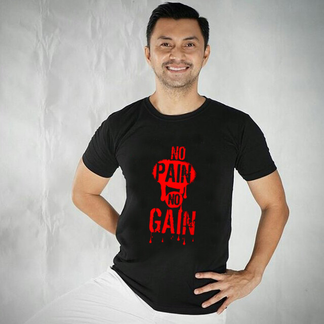 Tshirt No Pain No Gain GYM New Cotton T-SHIRT Unisex Tees-image