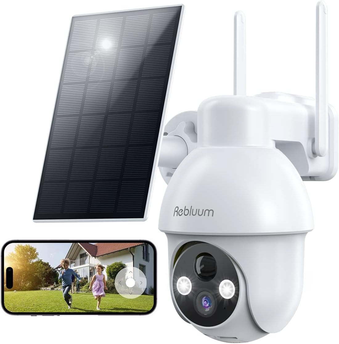 Security Camera Wireless Outdoor, 2K Solar Security Camera,Battery Powered 360°P