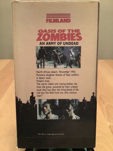 OASIS OF THE ZOMBIES/An Army Of UNDEAD/NAZI ZOMBIE GORE/FILMLAND-SATURN VHS! - Imagen 2 de 3