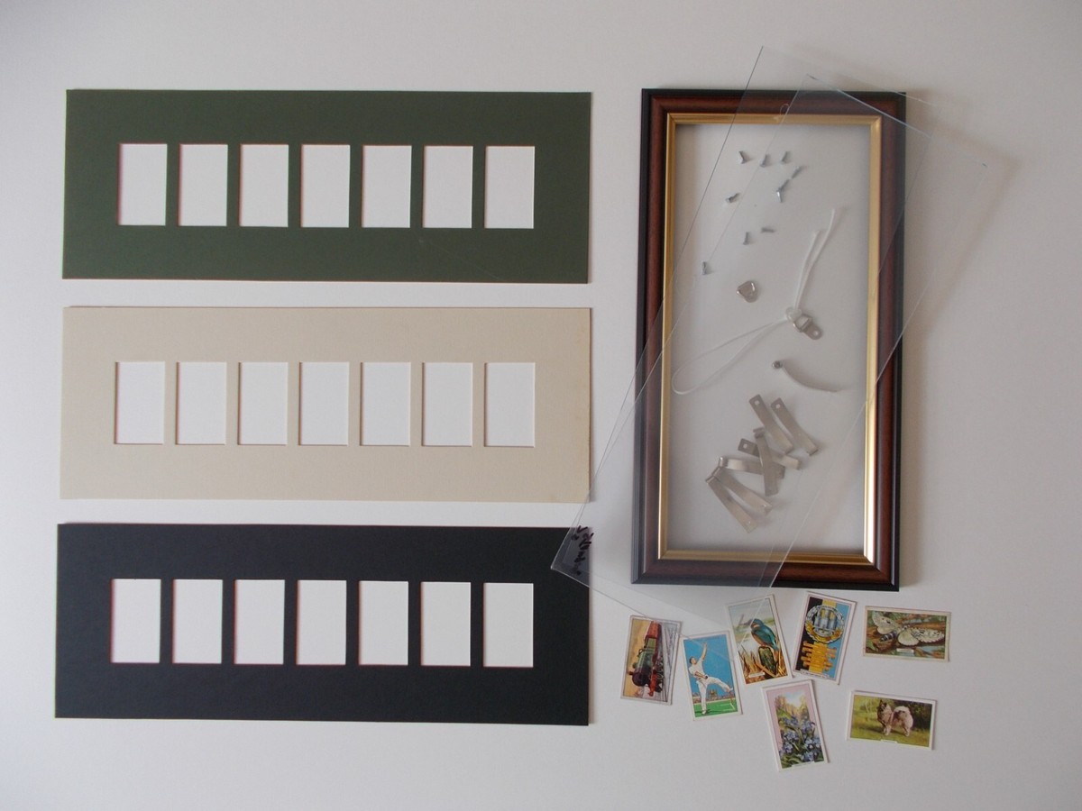 CIGARETTE CARD MOUNTING & FRAMING KIT FOR 7 GALLAHER CARDS