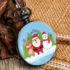 CHRISTMAS Pocket Watch Pendant "THREE FRIENDS" Christmas Gift or Sock Stuffer