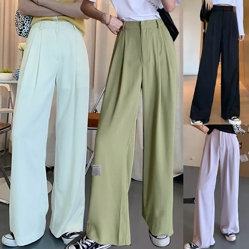 Velvet Pants for Women High Waisted Wide Leg Palazzo Pants Causal Outfits  Long Flowy Trousers with Pockets