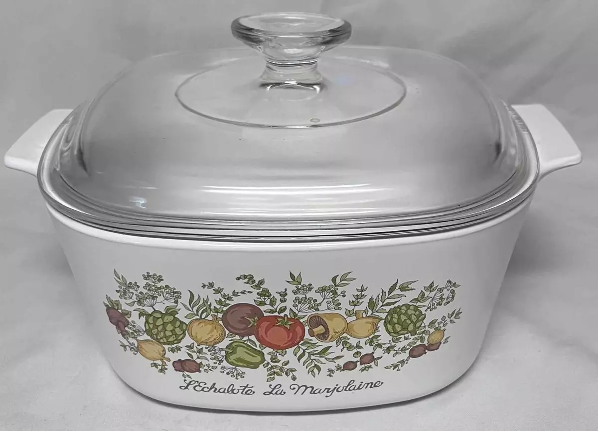 Vintage Corning Ware La Marjolain Spice of Life 3 Qt Casserole Dish w/Lid  A-3-B