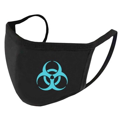Lime Green Biohazard Handmade Washable and Reusable Face Mask