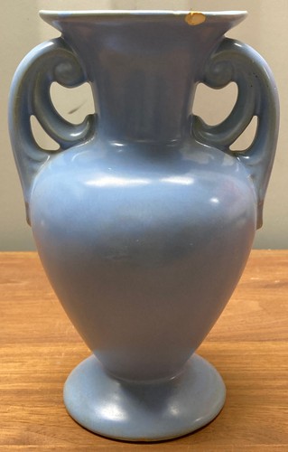 Vintage Mid Century Blue Vase, Art Deco - Picture 6 of 10