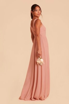 birdy grey dusty rose dress Bridesmaid Dress Color Swatch - Chiffon in Dusty Rose